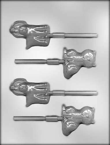 Cat and Dog Lollipop Chocolate Mould